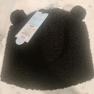 NWT Cozy Black Fleece Kids Hat